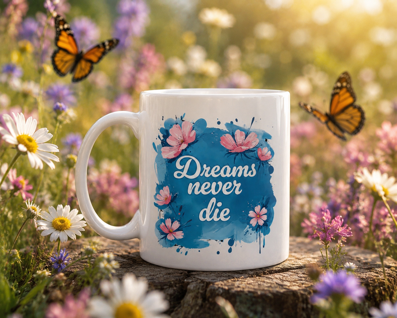 Dreams Never Die  – 11oz White Ceramic Mug