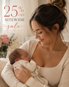 My heart walks with you Mum & Bub necklace