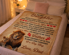 To My Daughter This Old Lion â€“ Sherpa Fleece Blanket