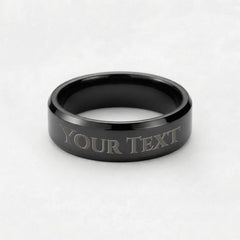 Dad- My first hero- Love your Son - Engraved personalised ring