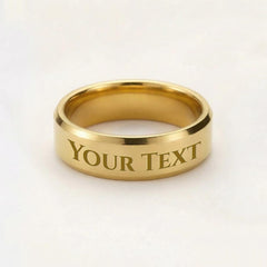 Dad- My first hero- Love your Son - Engraved personalised ring