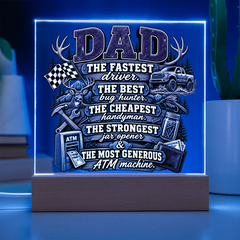 Best Dad Square Acrylic Plaque
