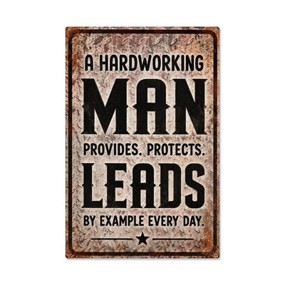 A Man Leads By Example - High Gloss Metal Art Print