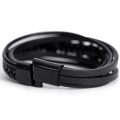 Dad Leather Cross Bracelet - Our Dad