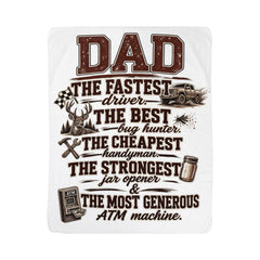 Best Dad Sherpa Fleece Blanket