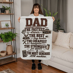 Best Dad Sherpa Fleece Blanket