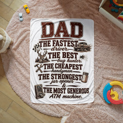 Best Dad Sherpa Fleece Blanket