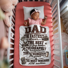 Best Dad Sherpa Fleece Blanket