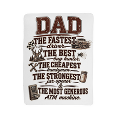 Best Dad Sherpa Fleece Blanket