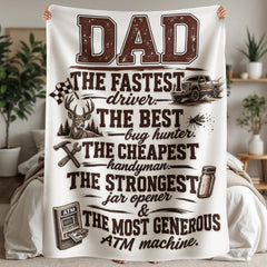 Best Dad Sherpa Fleece Blanket