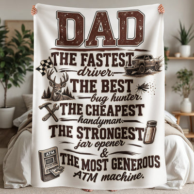 Best Dad Sherpa Fleece Blanket
