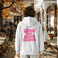Pink Enjoy the little things Hoodie