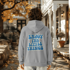 Blue Enjoy the little things Hoodie
