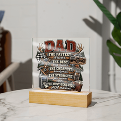 Best Dad Square Acrylic Plaque