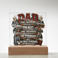 Best Dad Square Acrylic Plaque