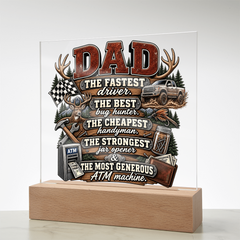 Best Dad Square Acrylic Plaque
