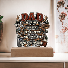 Best Dad Square Acrylic Plaque