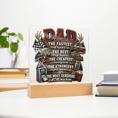 Best Dad Square Acrylic Plaque