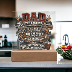 Best Dad Square Acrylic Plaque