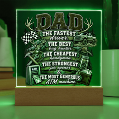 Best Dad Square Acrylic Plaque