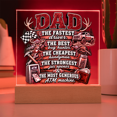 Best Dad Square Acrylic Plaque