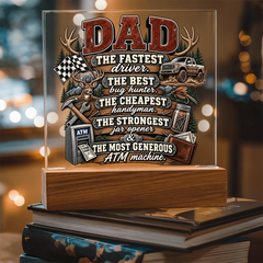 Best Dad Square Acrylic Plaque