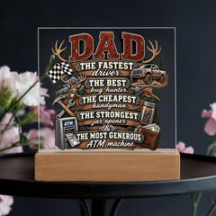 Best Dad Square Acrylic Plaque
