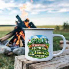 Golf Humour Colourful Camping Mug
