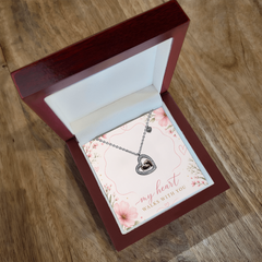 My heart walks with you Mum & Bub necklace